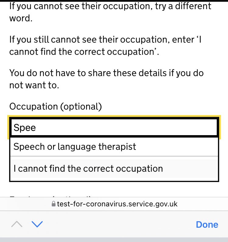 CatJonesSLT's tweet photo. When registering covid tests, do any other Speech AND Language Therapists find this really frustrating?🥲 
I guess this means we have to pick whether we work on speech sounds OR language skills !🤦‍♀️ no way can we support both🤷‍♀️ https://t.co/OFECOpjpt3