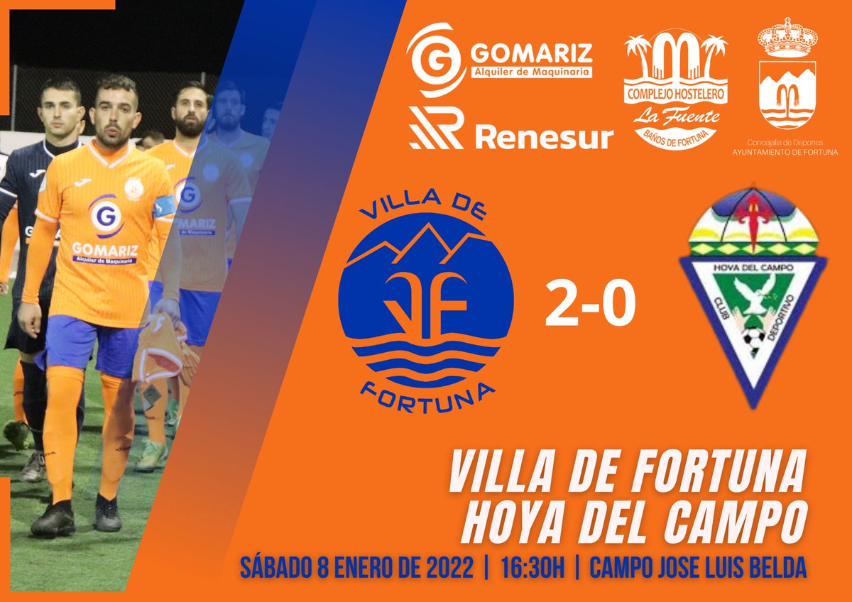 VilladeFortuna's tweet photo. ⚽️ ¡Victoria del Villa de Fortuna ante la Hoya del Campo!

Nuestro equipo comienza con buen pie en 2022 dando una buena imagen en un disputado encuentro.

¡Seguimos! https://t.co/rF0o0CVyM4
