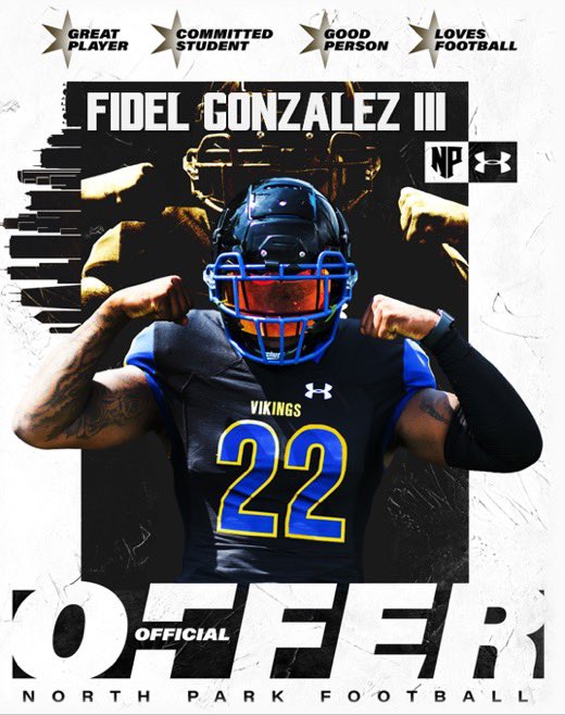 MMB_Dell's tweet photo. After a great talk with @CoachRook and an awesome visit. I’m blessed to receive my first offer from North Park University! @NPUFootball https://t.co/f2Mowx2INB