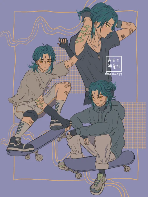 He was a skater boy 🛹 

#原神 #Xiao #GenshinImpact 