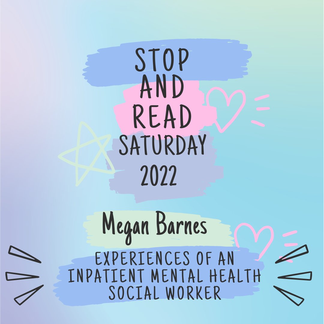 Welcome to the first Stop and Read Saturday for 2022!

We are delighted to share <a href="/meganbarnessw/">Megan Barnes</a> blog "Experiences of a Inpatient mental health social worker "

Please head over to our new section on the website to have a read 👀  📖 

thestudentsocialworkhub.wordpress.com/stop-and-read-…