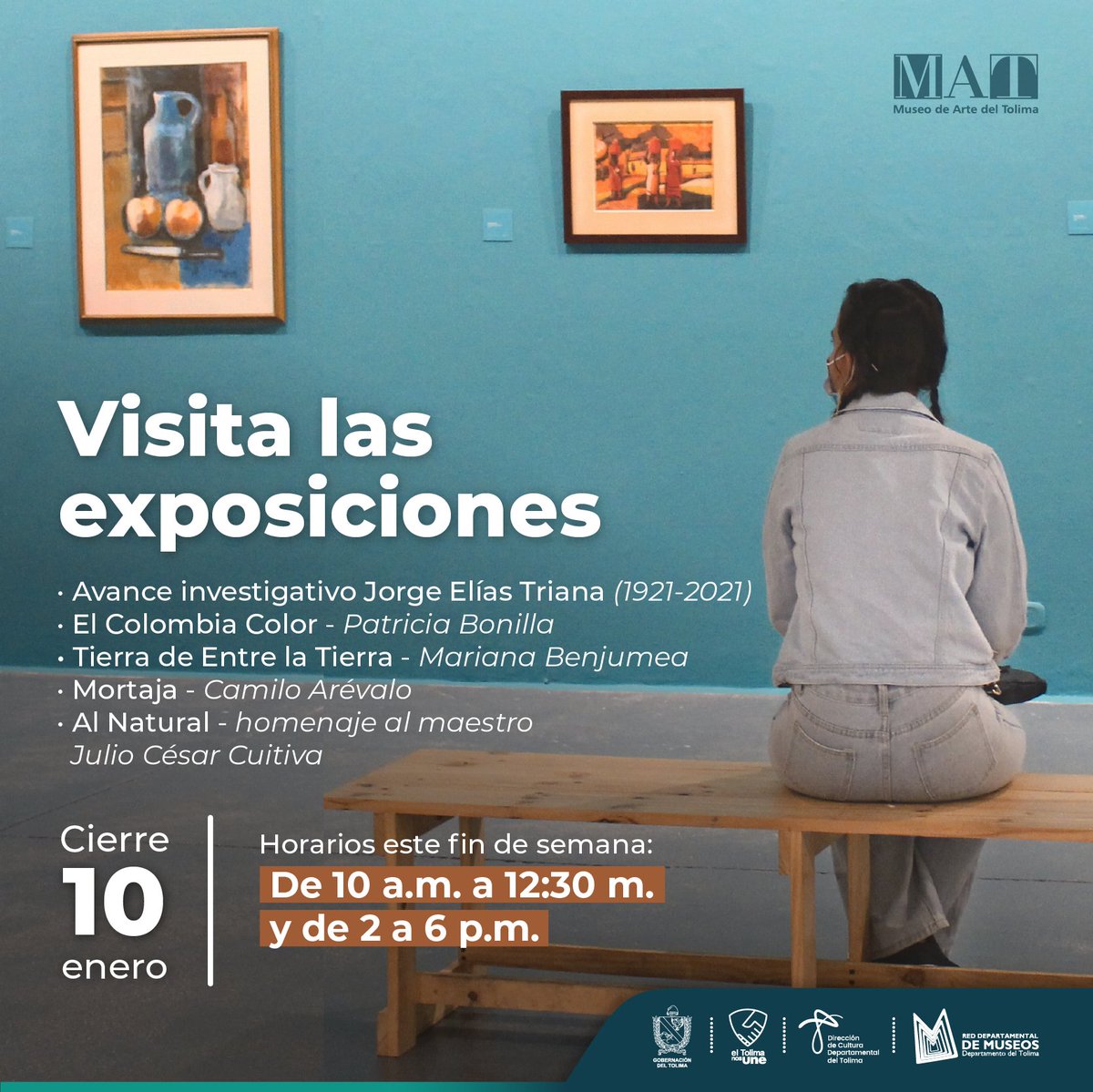 MuseoArtedelTol's tweet photo. #visitaelmat
Últimos días para visitar las exposiciones del MAT!
El museo ha dispuesto nuevos horarios de atención al público para este fin de semana, con el objetivo de que más personas puedan visitar las exposiciones actuales, que cierran el próximo lunes 10 de enero. https://t.co/iXGvfGTtZz