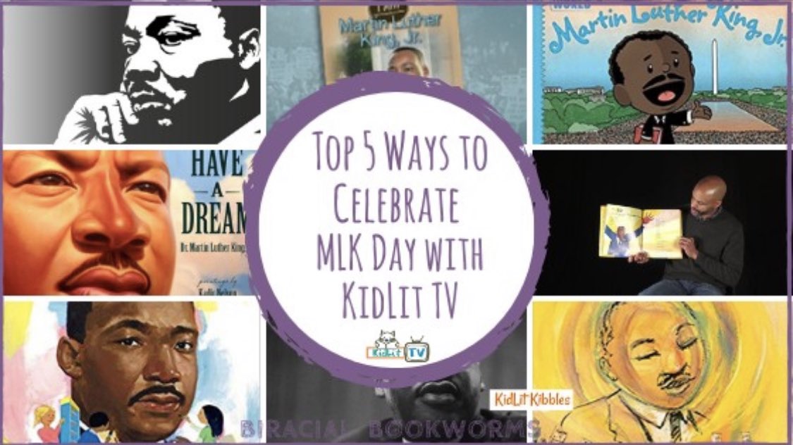 KidLitTV_NYC's tweet photo. Each year in #January, the celebration of #MLKDay is both sobering & empowering for children. Join us in honoring Martin Luther King Jr.โs life and legacy with these books & resources: https://t.co/lhKWQuXe3n @nypl #MartinLutherKingJrDay #weneeddiversebooks #tlchat #readyourworld https://t.co/xfbHPDSJAA