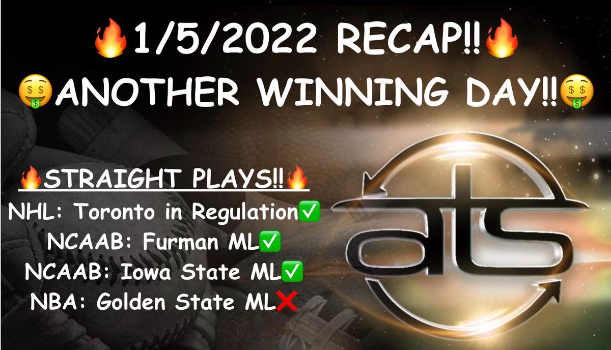 ATSSportPicks's tweet photo. 🤑RECAP!!🤑

🔥10-3-1🔥 

#ATS #WeWinWhenYOUWIN  #sportsbetting #sportsbettingadvice #sportsconsultant #sportsconsulting #parlay #handicapper  #ncaa #nba #nhl #mlb #mls #giveaway #barstoolsportsbook #freepicks #parlay #parlaywinner https://t.co/bxMjr3tln5