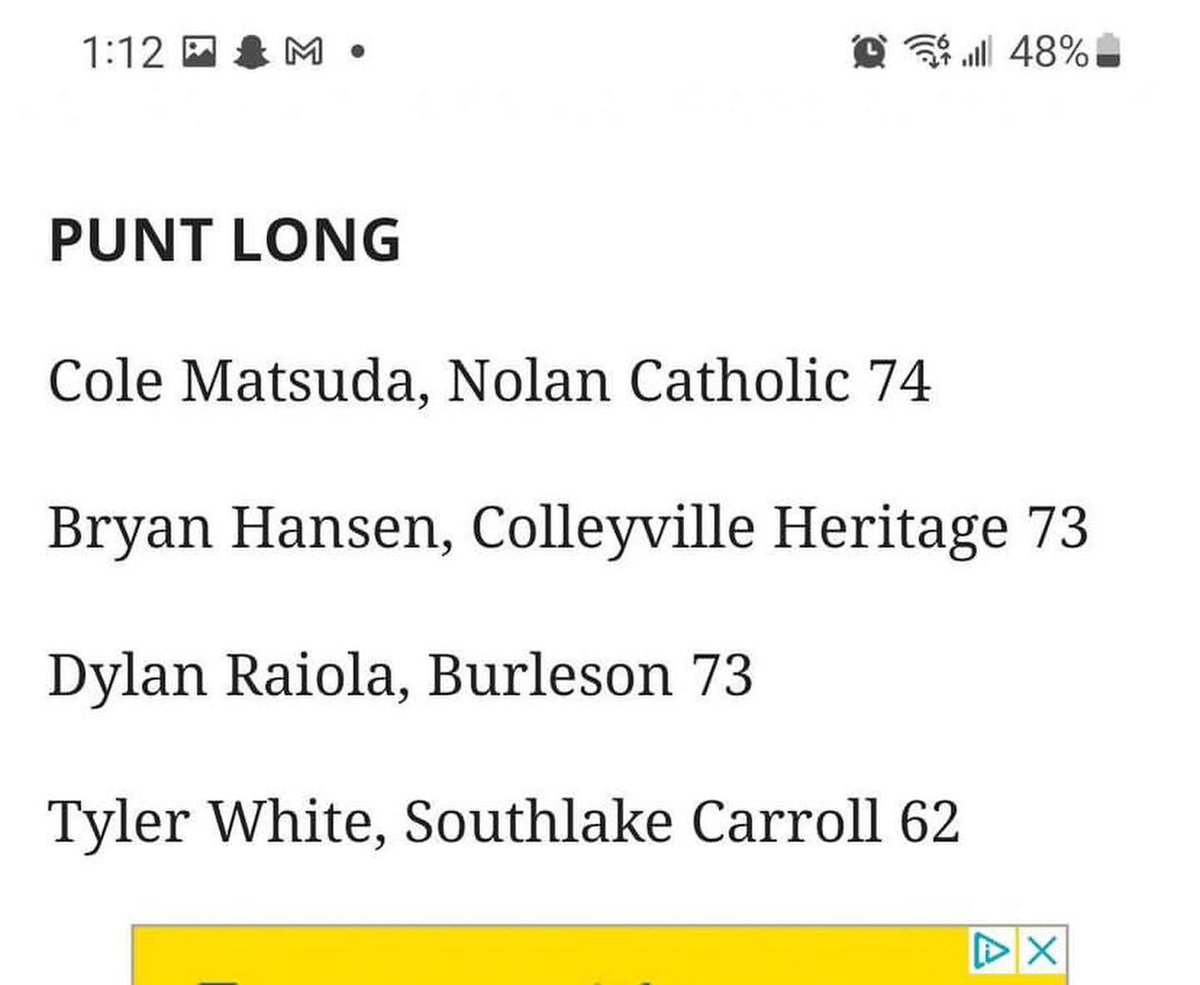 berkley_matsuda's tweet photo. When your QB is more than just a QB. 

📌Longest punt in the area
📌Semester High Honors &amp; 4.00 GPA 
📌Showing leadership on the 1st day in a new class 

💎💎💎💎💎

#proudmom #special #whosgonnabefirst 

@ColeMatsuda1 @NolanCatholicFB https://t.co/xGgzIdPOQw