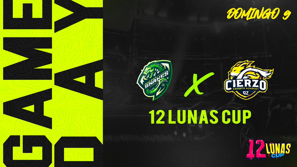 SnakesNuclear's tweet photo. ☢️12 LUNAS CUP ☢️

🕔 DOMINGO 9, 17:00🕔

📤@CierzoEsports📤

Plantilla:
🚗 @R4NG0_
🚗 @BulaaRL
🚗 Floro.

Volvemos a competir, nos vemos en el campo de juego 🐍 https://t.co/ZZQ7A6wuS1