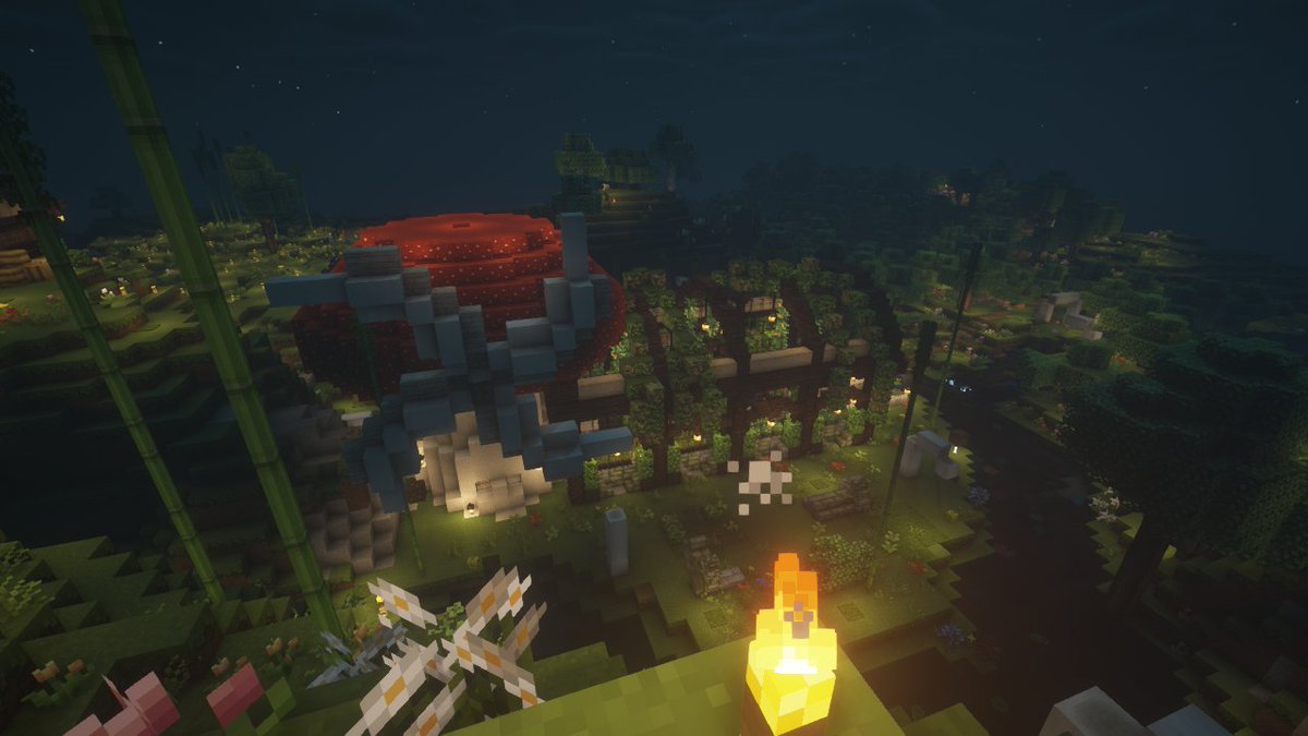 Maleficxm's tweet photo. And some more screenshots of the outside! 
Rest of the buildings are made by @CountessPenguin my beloved! https://t.co/ivlXA45Rzf