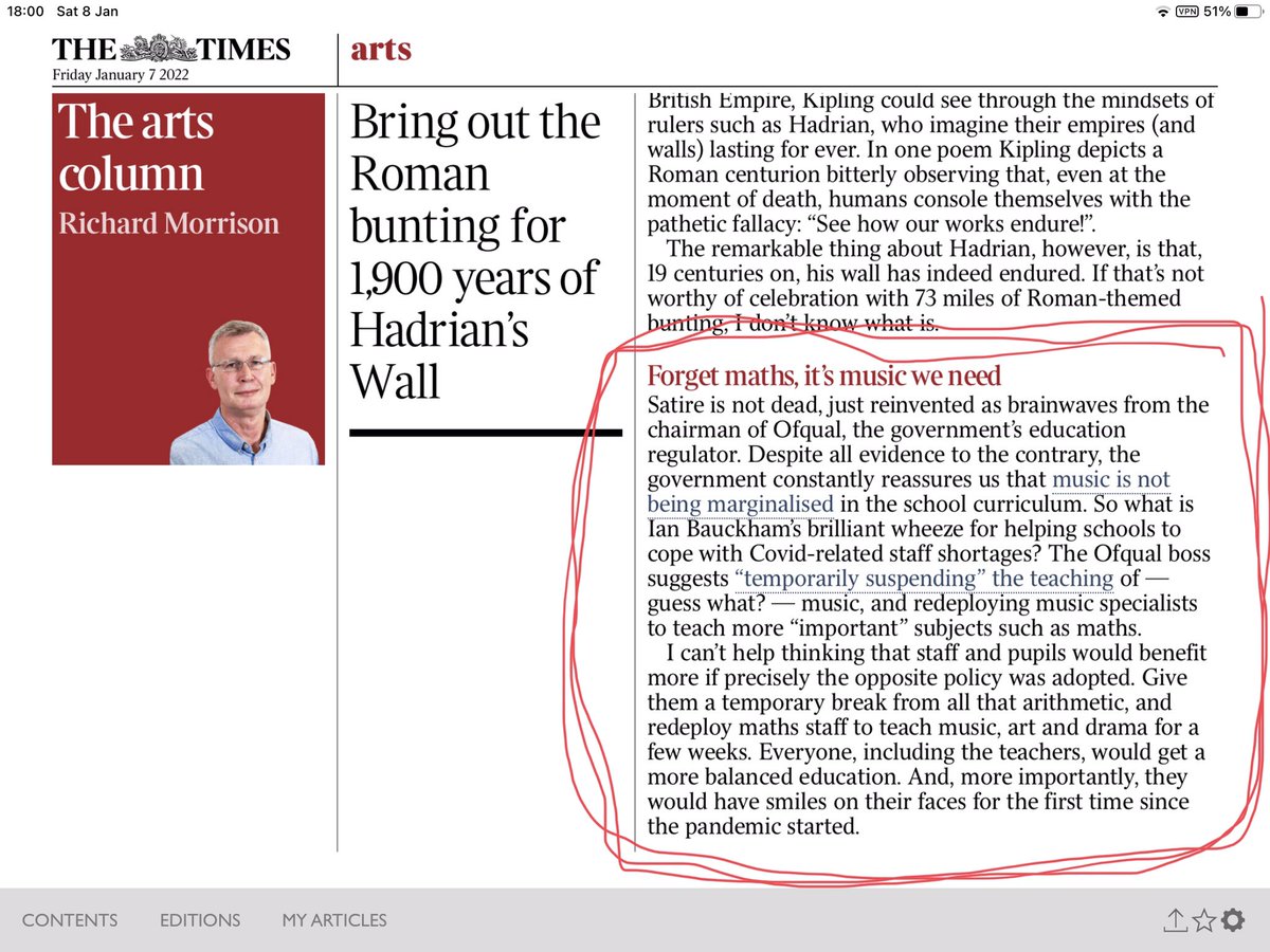 Thank you <a href="/RichmoMusic/">Richard Morrison</a> for this….I completely agree, many of us do! <a href="/BedfordVann/">Henry Vann</a> <a href="/insea/">まどか@停滞中たまに浮上</a> <a href="/BobandRoberta/">Bob&Roberta Smith</a> <a href="/GomersalArt/">Gomersal Primary Art</a> <a href="/accessart/">Paula Briggs @AccessArt</a> @PaulCarneyArts <a href="/Andriazaf/">Andria Zafirakou</a> <a href="/KennethTharp/">Kenneth Olumuyiwa Tharp CBE, FRSA</a> <a href="/NickCorston/">Nick Corston FRSA 🔥🚀</a> <a href="/NEATENart/">NEATEN</a> <a href="/National_Drama/">National Drama</a> <a href="/OneDanceUKNews/">One Dance UK News</a> <a href="/RaeSnape/">18 Years A Head - NPQEL🦩📚 🌈 🏳️‍⚧️🇵🇸(she/her)</a> <a href="/dickyadams/">RA</a> <a href="/DeborahAnnetts/">Deborah Annetts</a> #moreARTSnotless