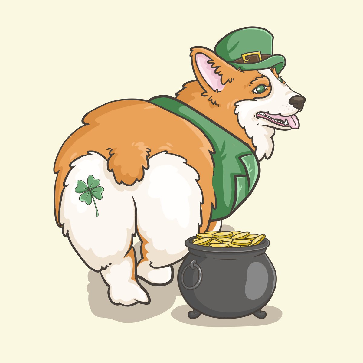 corgiverse_nft's tweet photo. Would you love to see Leprechaun Corgi #073 at the end of a rainbow? 🌈

Out on OpenSea now! 🚨

#opensea #NFTs #nftart #NFTartists #leprechaun #Clover https://t.co/WYlshB0z2P