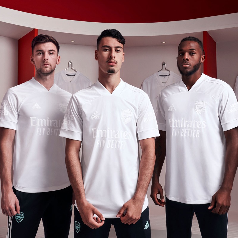 Arsenal's tweet photo. Tomorrow we wear white ⚪️

No More Red is our campaign to support young people in our communities, in collaboration with @adidasfootball