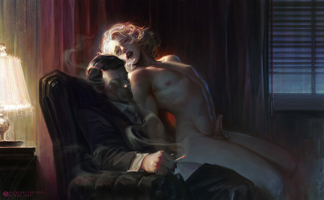 sabs_art's tweet photo. I love noir movies and always wanted to draw something in the style ^^ https://t.co/h2GbshUbSP