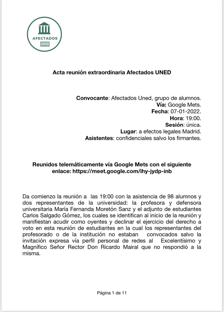 AfectadosUned's tweet photo. Acta reunión extraordinaria de Afectados @UNED podéis leerla en el canal de telegram y en breve en la web. ➡️ https://t.co/rp9DgLd2tU @rmairal en estas circunstancias #AvexEsSalud https://t.co/kiVHwoNzya