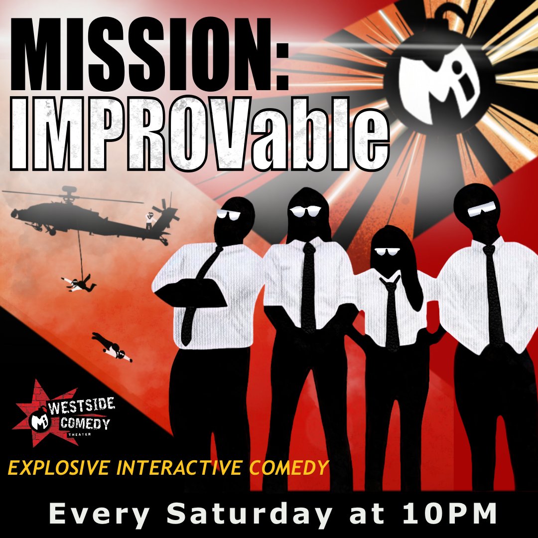 westsidecomedy's tweet photo. Tonight!
8pm - The Saturday Show stand-up comedy
10pm - MISSION: IMPROVable
Tickets - https://t.co/IzFO4iRet1
@katrinasivad @kengarrwastaken @LeahBonnema @theejamesdavis @anylaurie16 @ChrisGorbos #losangeles #livecomedy #improv #tonightinla https://t.co/6JNJtsiryN