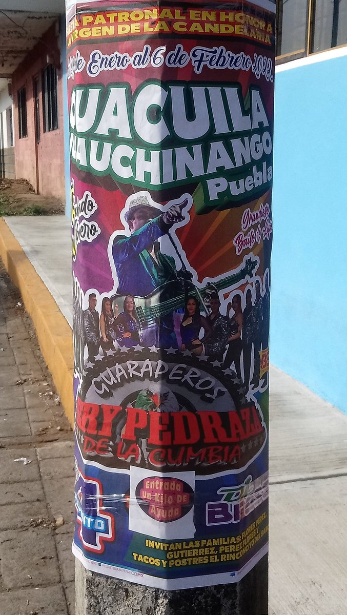 ABEL_MTNEZ_GLEZ's tweet photo. Listo la cartelera para la Feria de la Candelaria, en Cuacuila Huauchinango Puebla, pura cumbia 100% Sonidero Poblano. @NeryPedraza, @Heliodoro_Mtnez, @Carmen_Stgo_Lc https://t.co/lxVFu8CAuX
