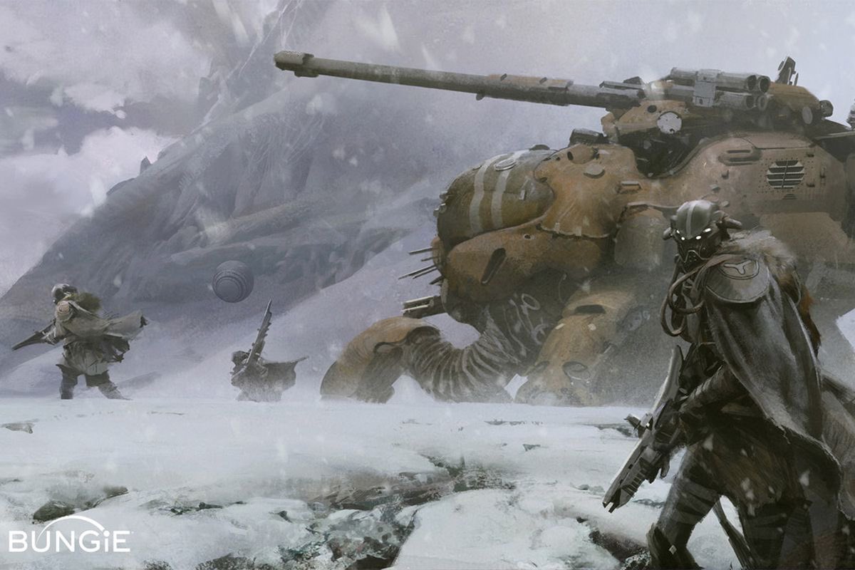 The very first piece of Destiny concept art to ever be released by Bungie.