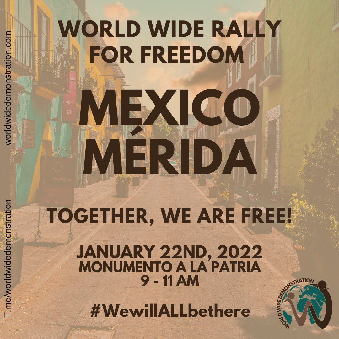 WorldWideDemo's tweet photo. 🌏 WORLD WIDE DEMONSTRATION FOR  FREEDOM 6.0 in Mexico 🌎

https://t.co/9JKn2rRA4K

#Mexico #Corona #Freedom #HumanRights https://t.co/bEg90nqKEH https://t.co/zeAJBrI98b