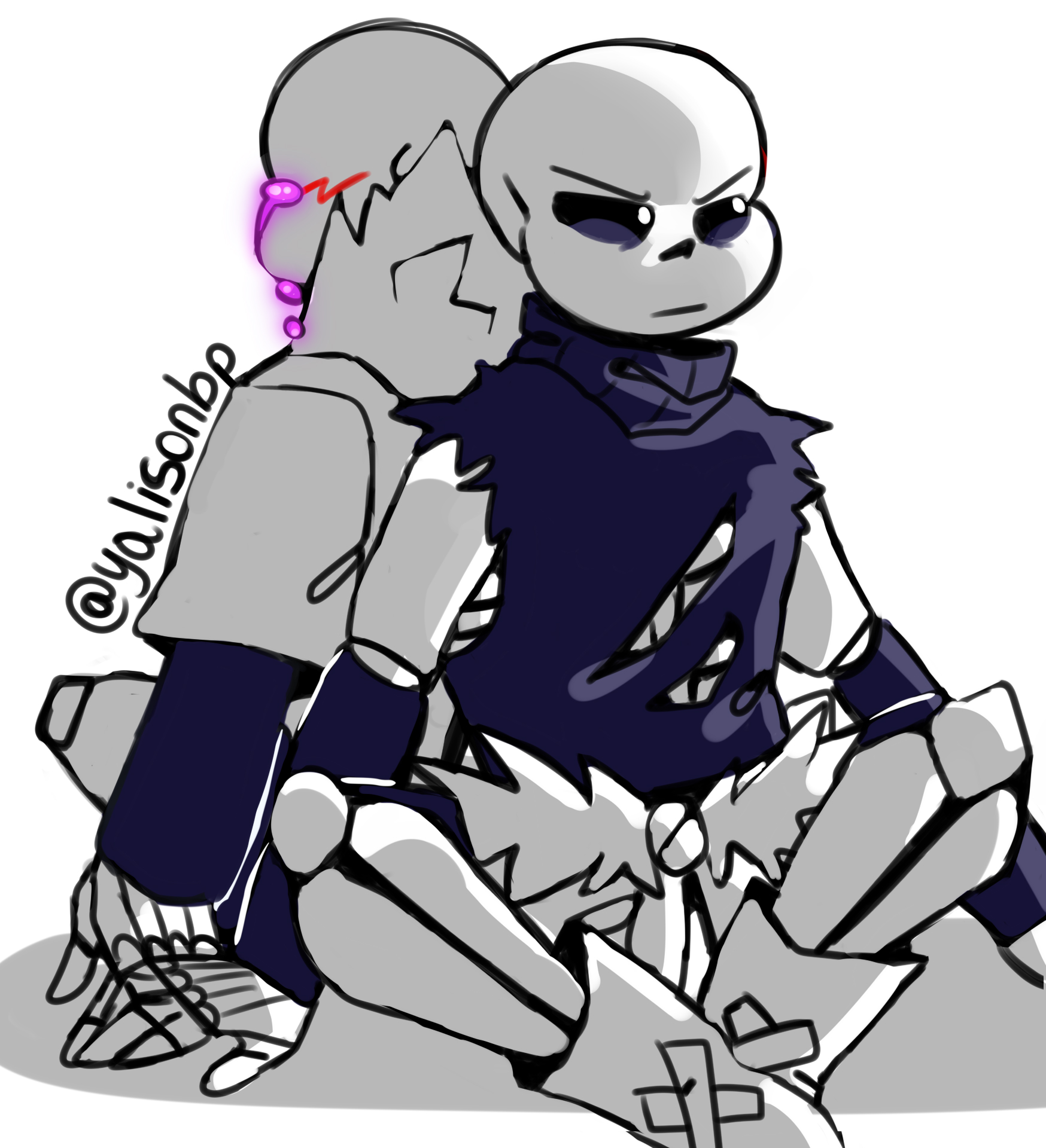 SkeleSabiArtist on X: Lil WIP of Exetale!Cross Sans Exetale belongs to:  @HellaDACapricio Exetale!Cross belongs to: Me Original Cross belongs to:  Jael Penaloza  / X