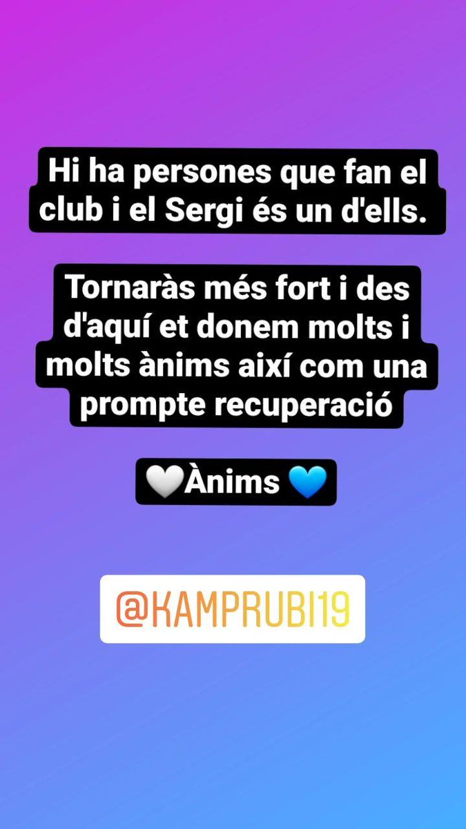 CasserresCF's tweet photo. Hi ha persones que fan el club i el Sergi és un d'ells. 

Tornaràs més fort i des daqui et donem molts i molts ànims així com una prompte recuperació.

🤍 Ànims 💙 @kamprubi https://t.co/xqZ1Qa8pb9