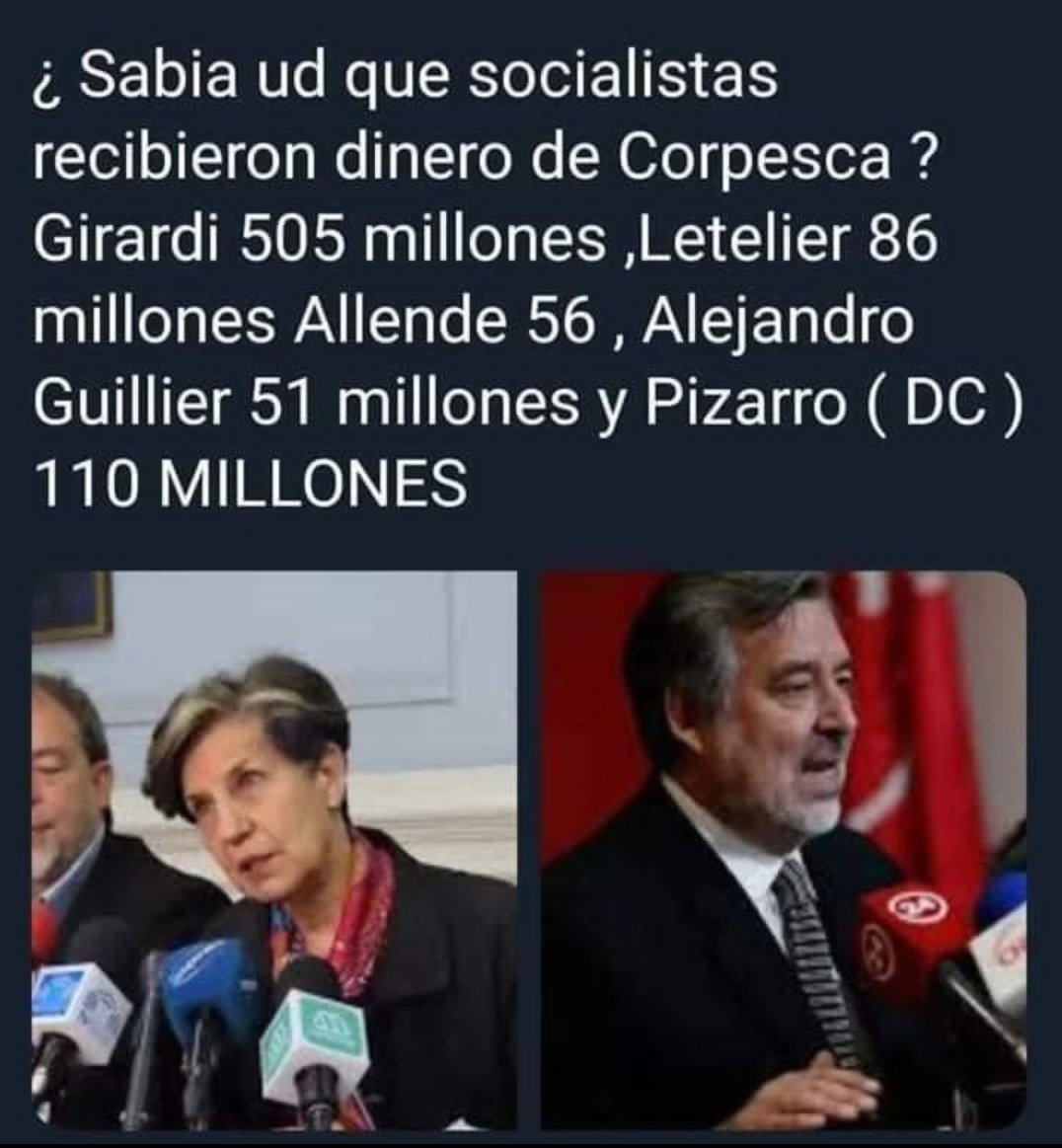 <a href="/FiscaliadeChile/">Fiscalía Nacional</a> <a href="/min_interior/">Ministerio del Interior</a> y todos estos corruptos cuando se les aplica pena efectiva? O solo será Orpis y toda esta manga de Zánganos pasarán como si nada❓#Corpesca #IzquierdaMiserable #ApagaLaTvAbierta