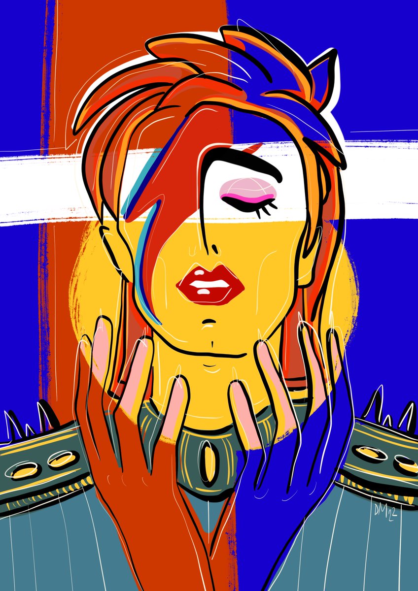 domimarzu's tweet photo. #DavidBowie #DavidBowie75 #Illustrator #art #birthday https://t.co/7ZwAAgXoxm