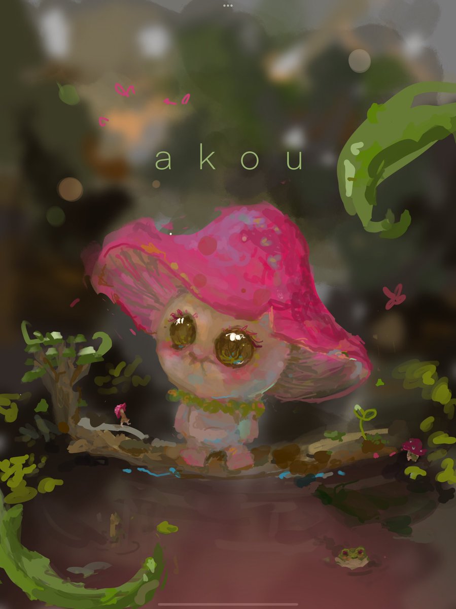 Strawberry Shortcake #Procreate #Painting #digitalart #mushroom #cottagecore