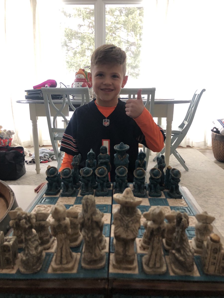 I bought this chess board 32 years ago in Mexico.  Let the games begin!