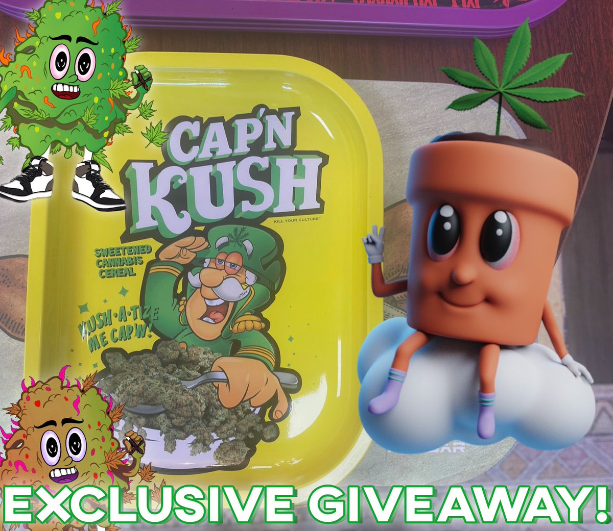 BOBBY x <a href="/CryptoBuds_420/">Cryptobuds Worldwide -MINT NOW😶‍🌫️🍃-</a> ☁️🍃

TOO ALL MY STONERS!!!

We’re giving away this 2 rolling treys + 5 whitelist spots for the Potheadz NFT

To enter:
🍃Follow Bobby + <a href="/CryptoBuds_420/">Cryptobuds Worldwide -MINT NOW😶‍🌫️🍃-</a> 
🍃RT &amp; Like
🍃Tag 1 stoner

JOIN THE DISCORD (link in bio)❤️‍🔥

LFGGGGG!!! 
#NFTGiveaway #FreeMint #art