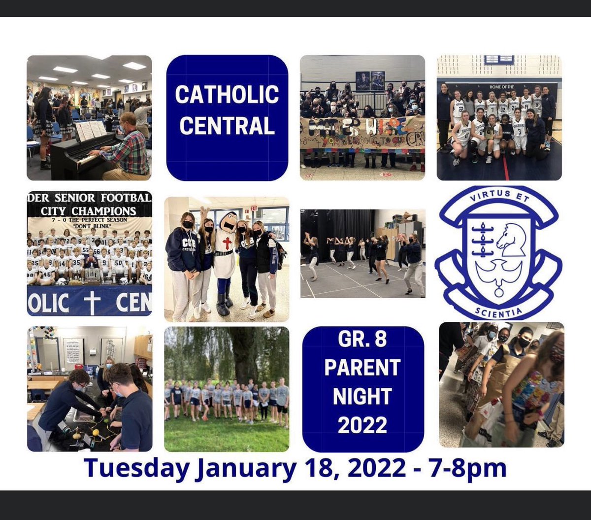 Please join us January 18th to see all that Catholic Central has to offer. We are excited to meet all of our future Crusaders ! cch.ldcsb.ca