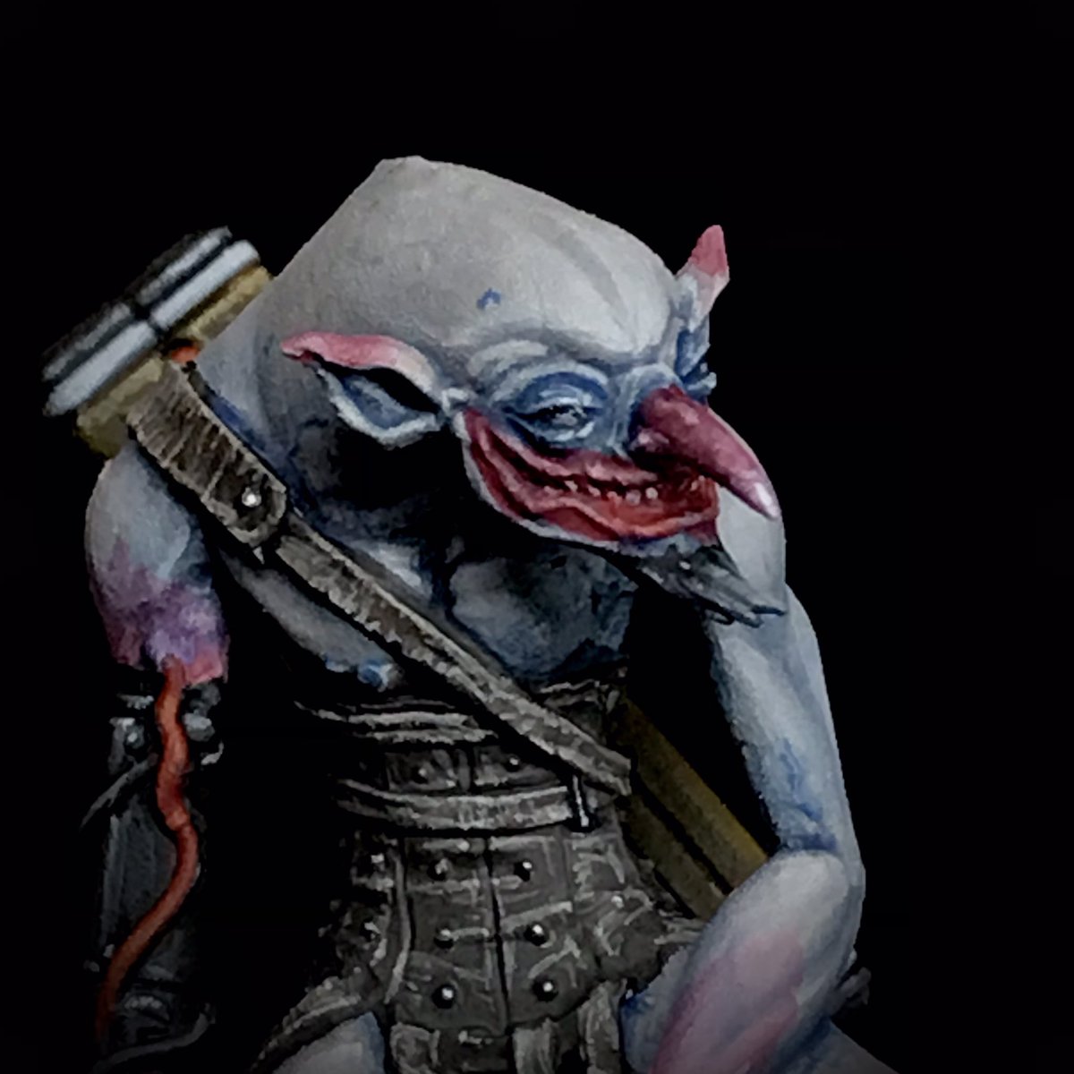 minus_tom's tweet photo. Needler from @threeofghosts all finished - such a great concept and a really creepy sculpt, very satisfying to paint #ThreeOfGhosts #MiniaturePainting #PaintingMiniatures #Tabletop #BoardGames #Miniatures #GrimDark #SurvivalHorror #WaitsInGraves #Warmongers https://t.co/Bal5lnhx7k