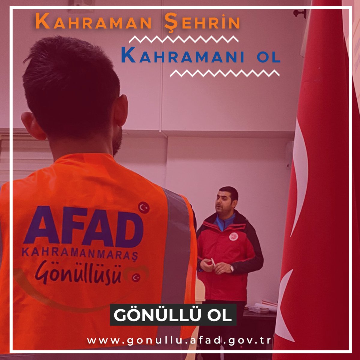 Sizde AFAD Gönüllüsü olabilirsiniz...

gonullu.afad.gov.tr

Kahraman Şehrin "Kahramanı" Ol...

Afet Bilgisi = Hayat Bilgisi
#2021AfetEğitimYılı
#AFAD
#afadgönüllüleri
#kahramanmaraşafadgönüllüleri
#acilçağrımerkezi #kahramanmaraş #afadgönüllüsü #afadkahramanmaraş #acil