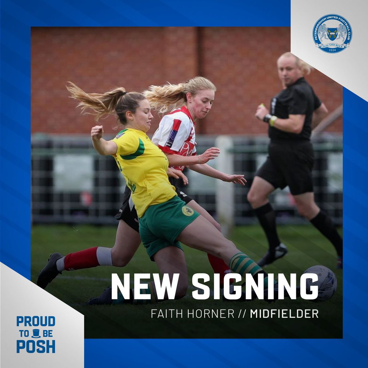 ✍️ We are delighted to announce the signing of midfielder Faith Horner who joins the club following a spell at Holwell Sports.

#pufc #WeAreNational