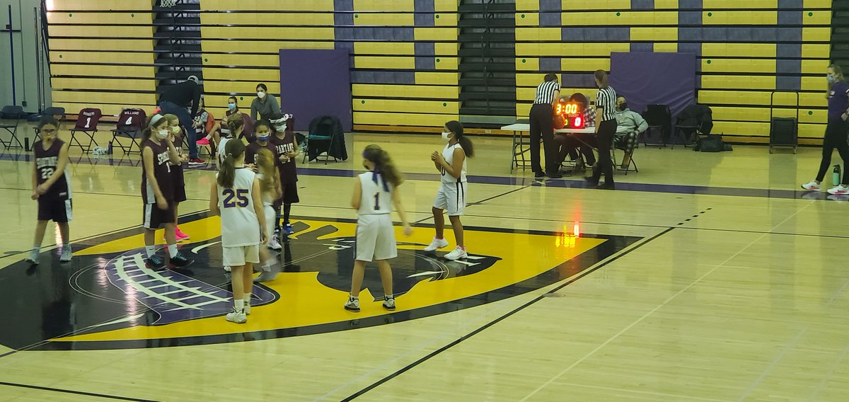 Watching some of <a href="/MiltonTerrace/">Milton Terrace Elem</a> 's finest #4thgraderocks students play basketball. Thanks Natalie and Aubree (they both scored!) for the invite!  #bscsd #goscotties