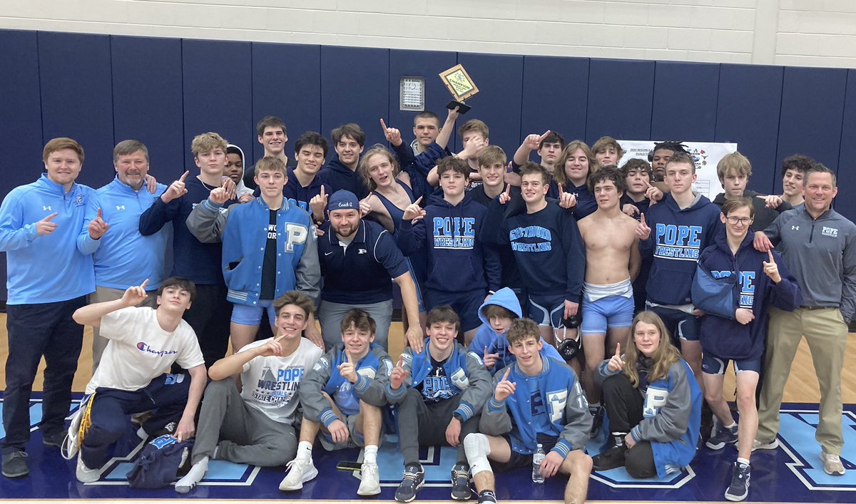 WrestlingPope's tweet image. Pope Wrestling wins the Region 6 (6A) Team Duel Championship. 

Pope def Allatoona 48-31
Pope def Lassiter 42-33. 

Scheele (120), Chalk (126), Karpinski (132), Childs (145) and Robinson (160) with big wins against the Trojans. 

LET’S GO GREYHOUNDS!!