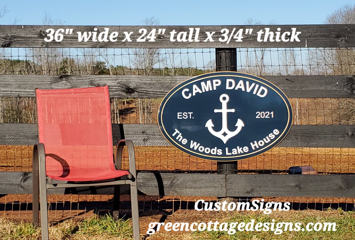cottage_green's tweet photo. Large Nautical Anchor Personalized Lake House Sign by https://t.co/mxWEx0ly9j 3/4" thick All Weather PVC Signs! Renderings Included #CampDavid #LakeHouseSign #Nautical #Navy #SaltLakeCity https://t.co/xeC6xKOy45