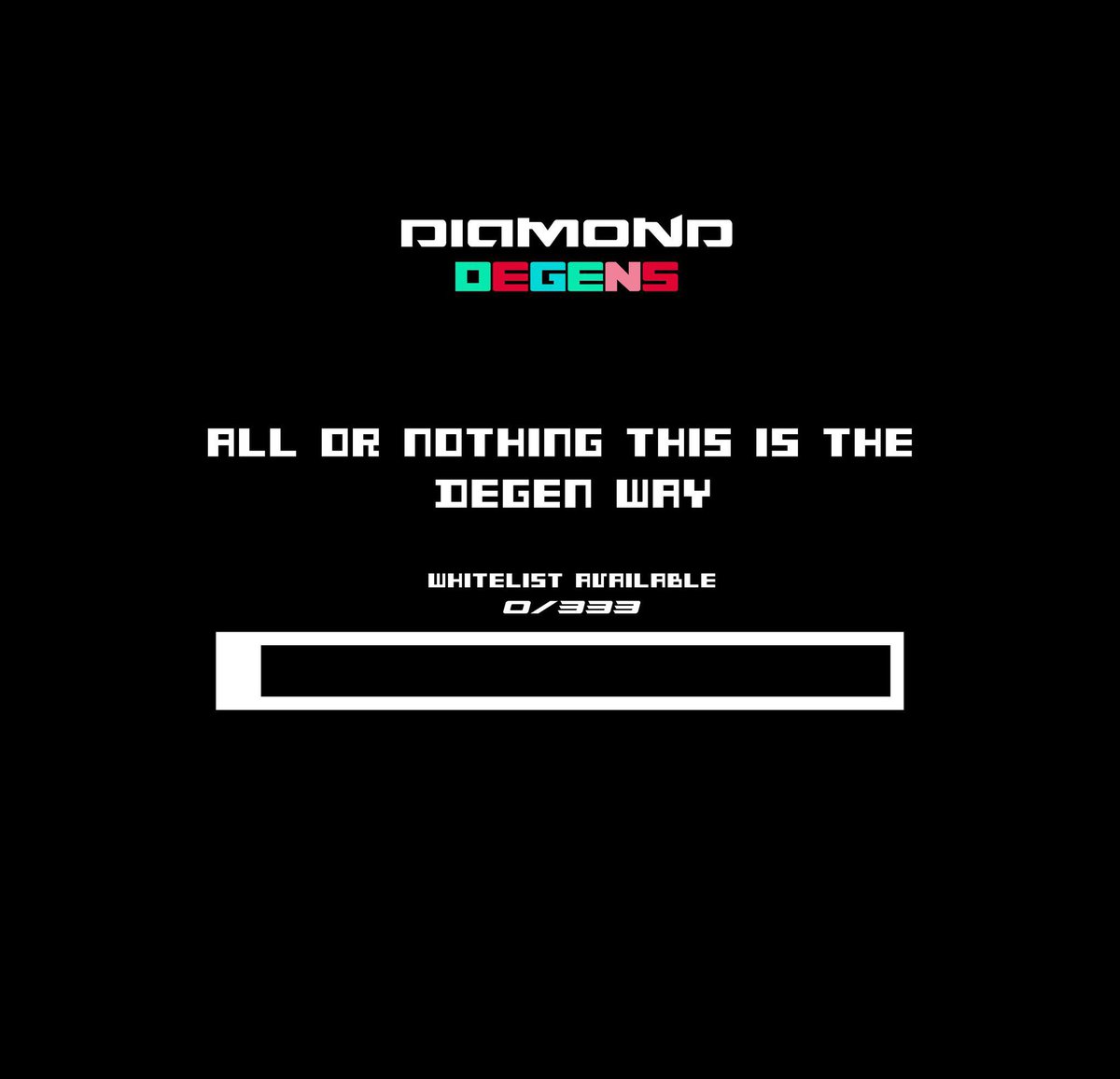 Welcome DEGENS.

This will be our only tweet and your one opportunity.

First 5K followers will be let into a secret Discord

RT, Tag and ❤️.