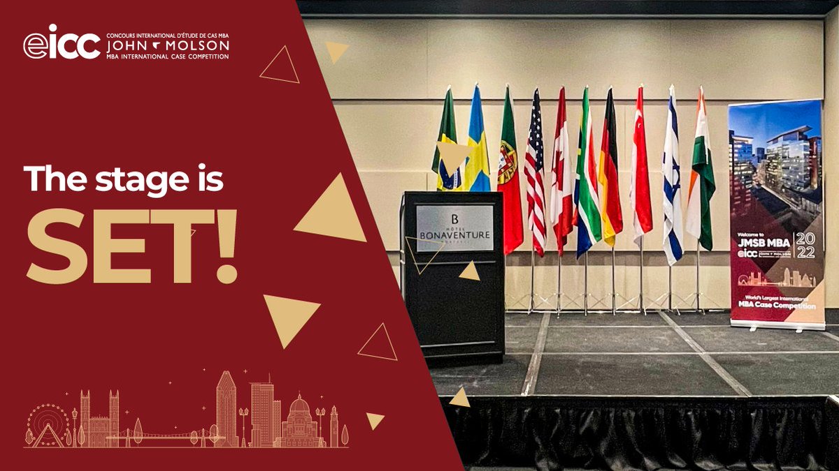 MBAICC's tweet photo. The stage is set for the #eICC2022 Closing Ceremony! Join us live at 02:45 PM (Montreal Time) to find out the winners of @jmsbconcordia MBA #eICC2022! Click here to watch the #closingceremony: https://t.co/obUJP9AxIC https://t.co/90rZBqYjZI