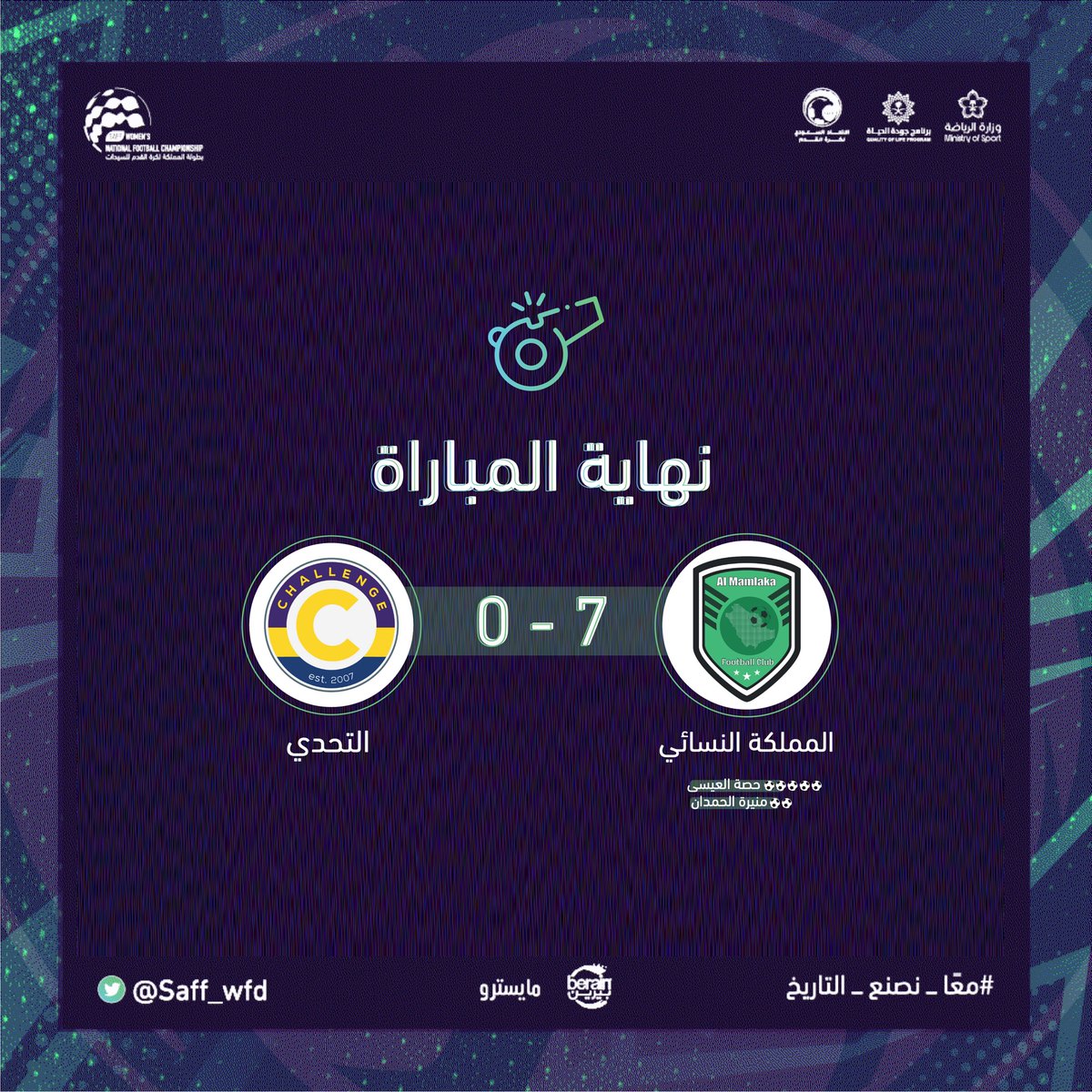 إدارة الكرة النسائية - SAFF tweet media