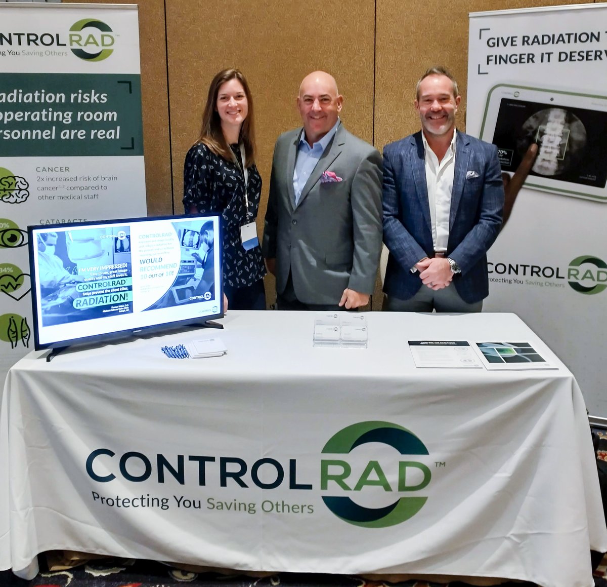 ControlRad's tweet photo. Great time at the @ASPN_PainNeuro Innovation Summit sharing with attendees about dynamic, intelligent collimation technology which reduces harmful, unnecessary radiation exposure to patients and medical personnel by at least 50-85%.* https://t.co/qn876sC4X6 #reduceradiation https://t.co/cKtEjpNUVf