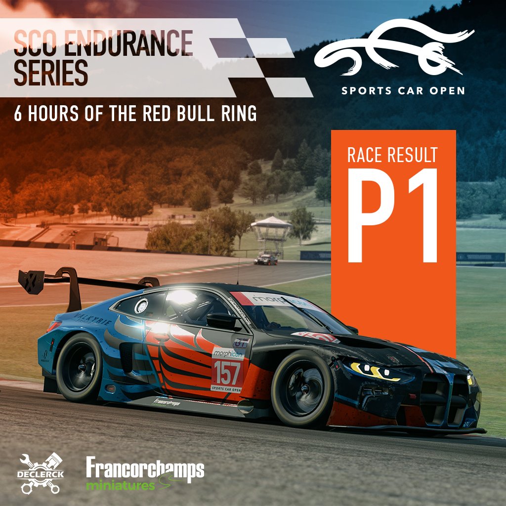 Great job from <a href="/Chuckno___/">Kenny Roosens</a> and <a href="/TheNiceeeGuy/">Coco</a> on round 3 of the <a href="/SportsCarOpen/">Sports Car Open</a> Endurance Serie! Pop the bottle 🍾🍾
