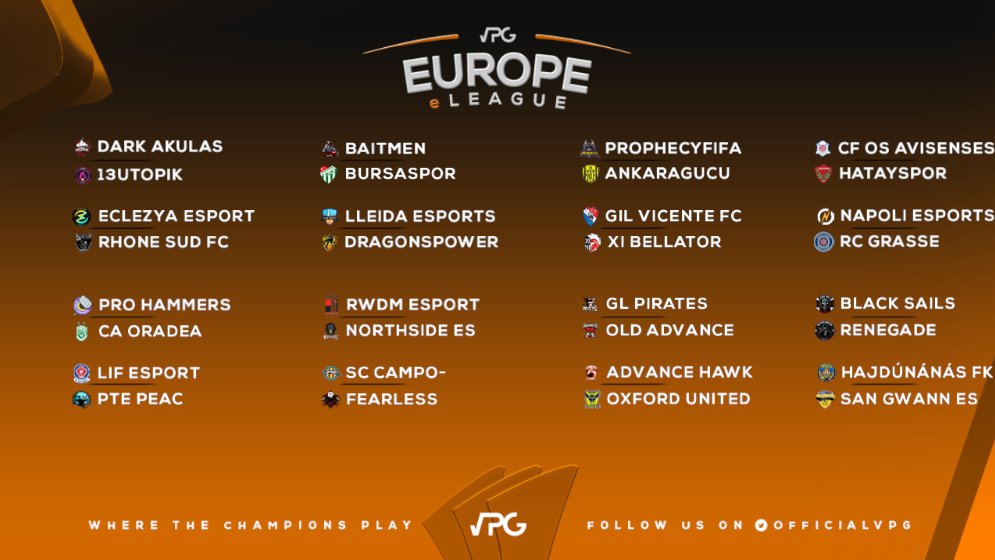 OfficialVPG's tweet photo. 🏆 Europe eLeague
🎮 11v11 Pro Clubs - PS4
🌍 Round of 32
🗓️ Begins on the 17th January

💰 $1500 Prize!

🗣️ Who's going to win the competition? 

#FIFA22 #ProClubs #VPG https://t.co/4p3dXKpbjv