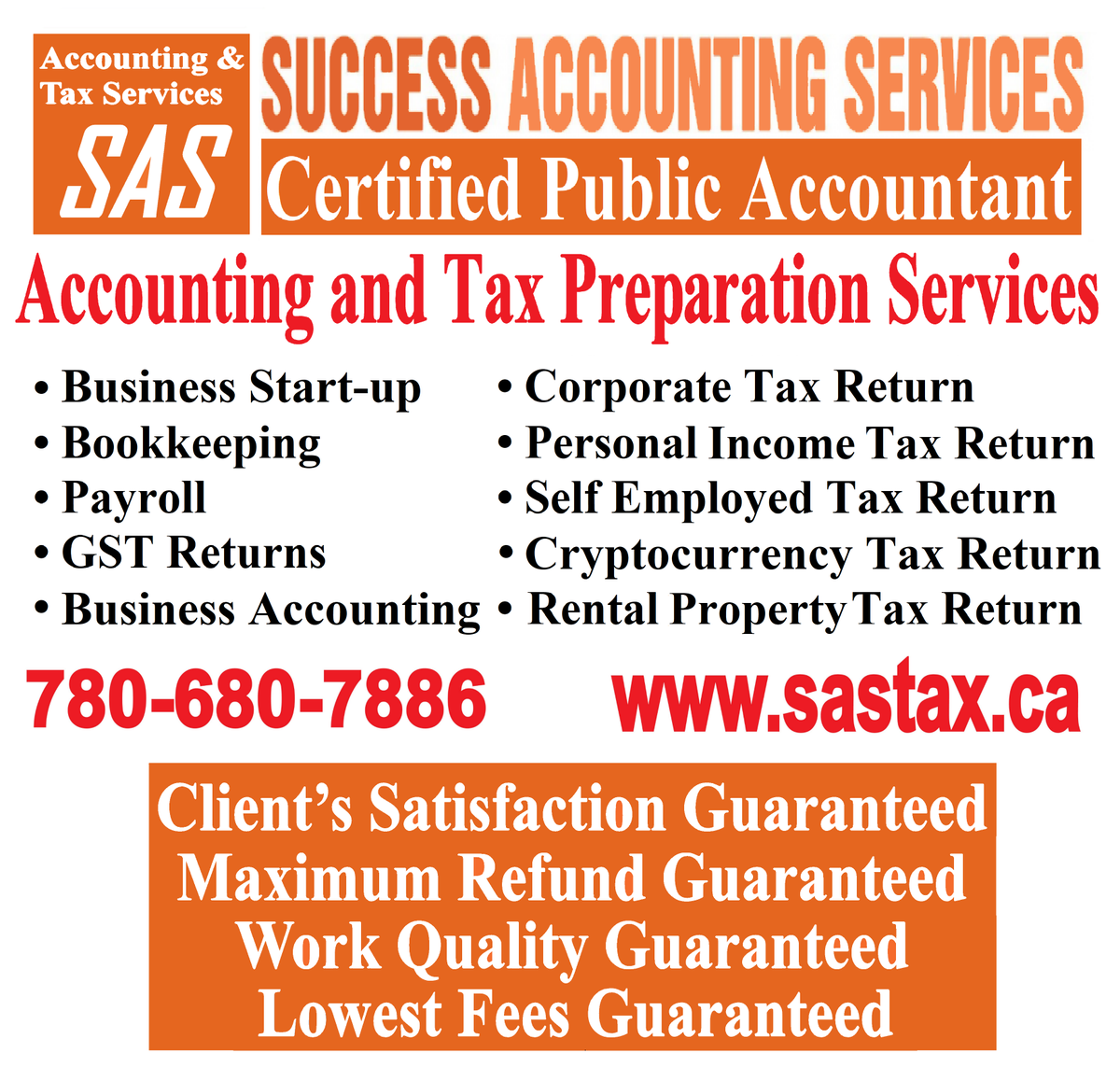 sas_success's tweet photo. We Provide; Business Start-up, Bookkeeping, Payroll, GST Return, Business Accounting, Cryptocurrency tax return and Tax Preparation Services for Individuals, Small and Medium Size Businesses &amp; Corporations for “Affordable Fees “,  visit our website https://t.co/FuFlAWwpud