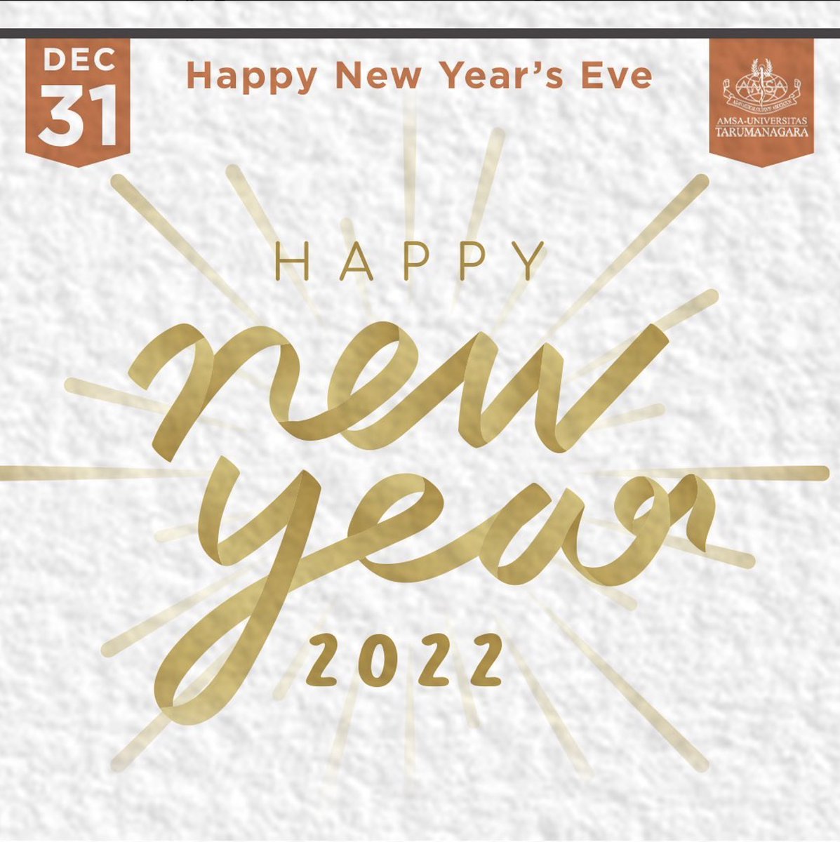 amsauntar's tweet photo. [Happy New Year’s Eve 2022]

AMSA-Untar Family wishes for better year on 2022, may it be filled with exciting adventures and good fortunes

"No matter how hard the past, you can always begin again."
- Buddha

Growing Together, 
Inspiring Everyone 

#VivaAMSA https://t.co/qFe17AJ4Rm