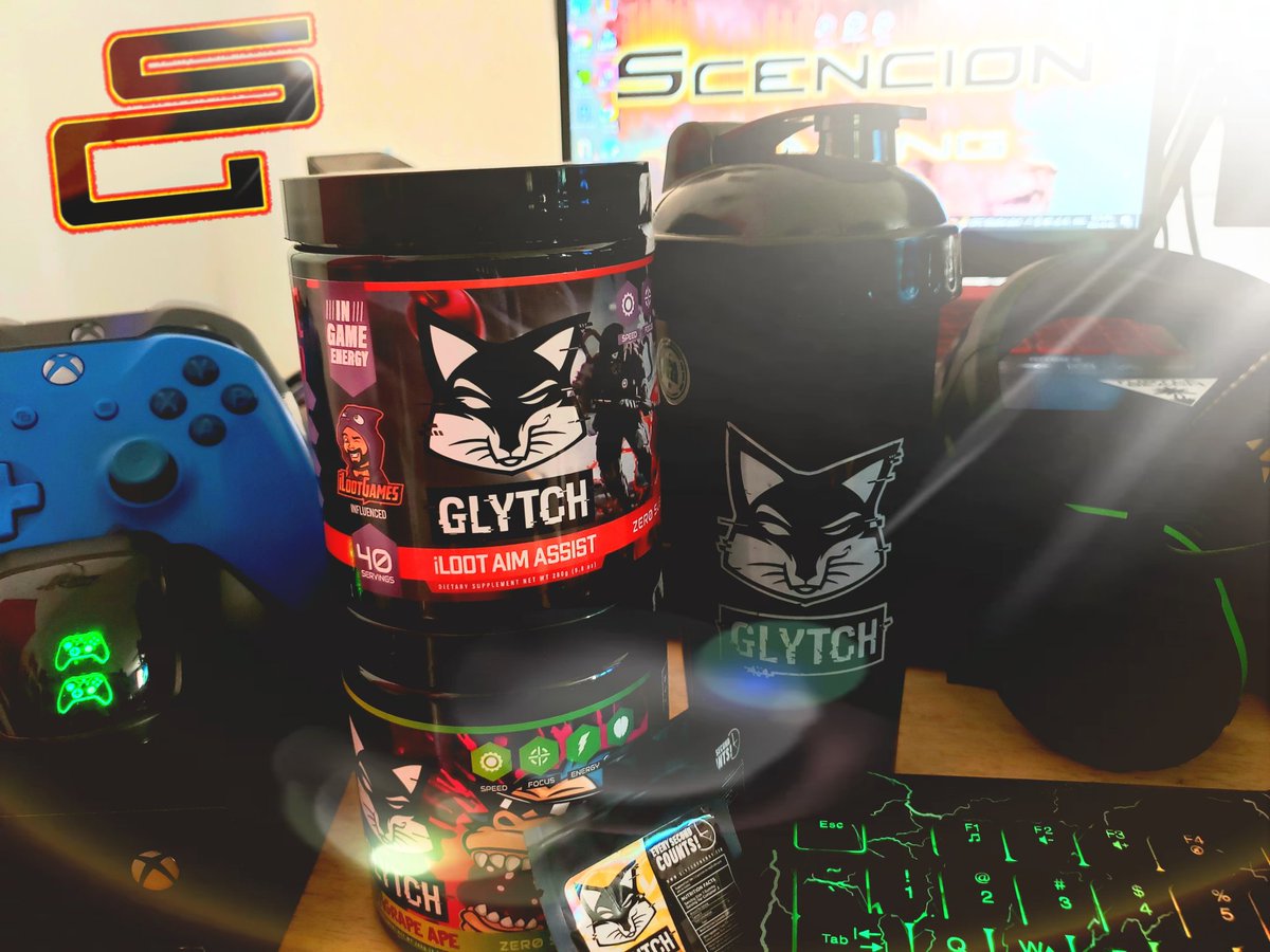lwolf3l's tweet photo. Time to fuel up with some @glytchenergy and get to the GAMING! Make sure to get into into #Glytchfam and order some up! Use code "SCENCION" for your awesome discount at check out!! Lets #ScendIt https://t.co/rX3eV5czNm