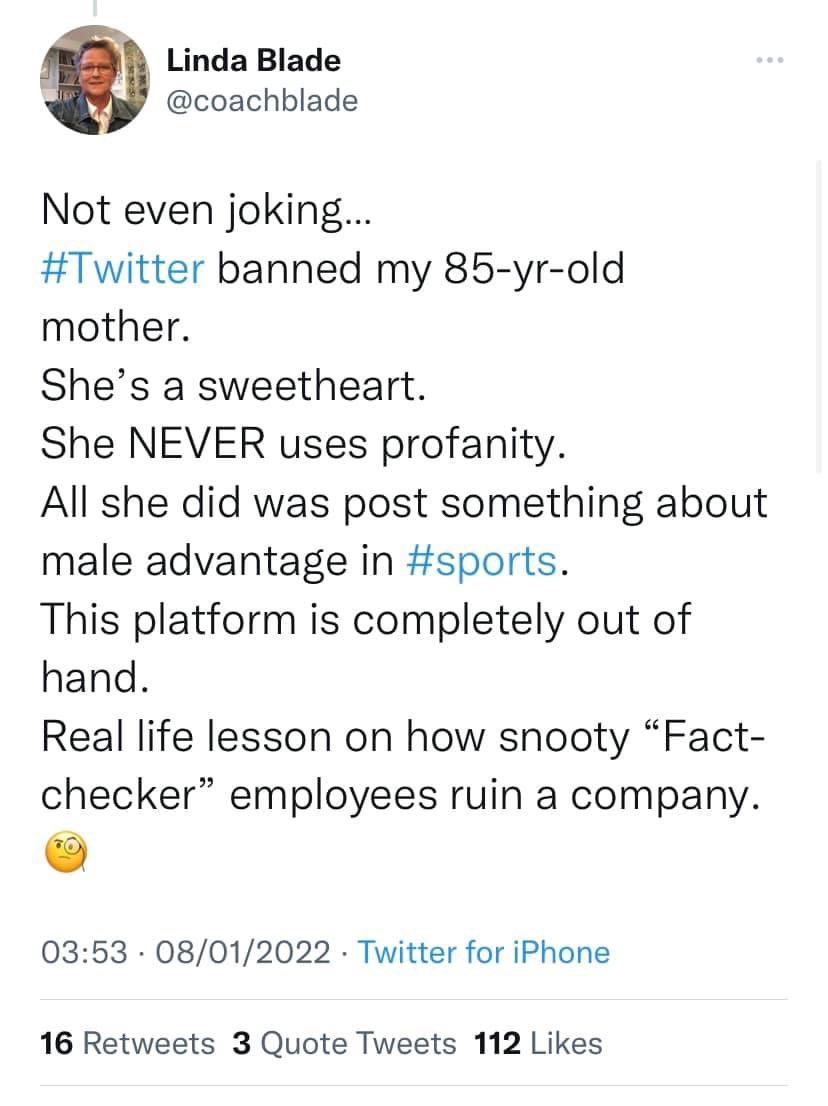 HazelLyon16's tweet photo. And you wonder why #TwitterTumbles and #GettrGains Donβt dismiss the kids, they are our future so we are told. Well if this is what happens when they are employed as moderators on social media platforms. Iβm thinking π€ https://t.co/YPNhh0HleN