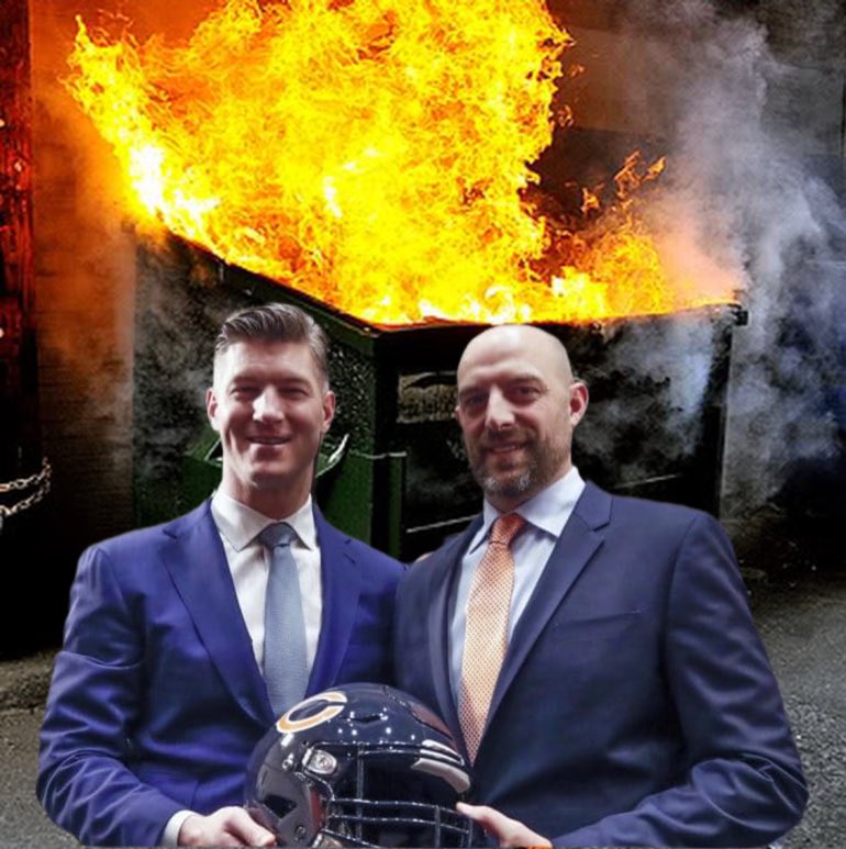 GlobDabolina's tweet photo. I think the fire has burned itself out #DaBears #FireNagy #FirePace https://t.co/ckv2dK9Zqz
