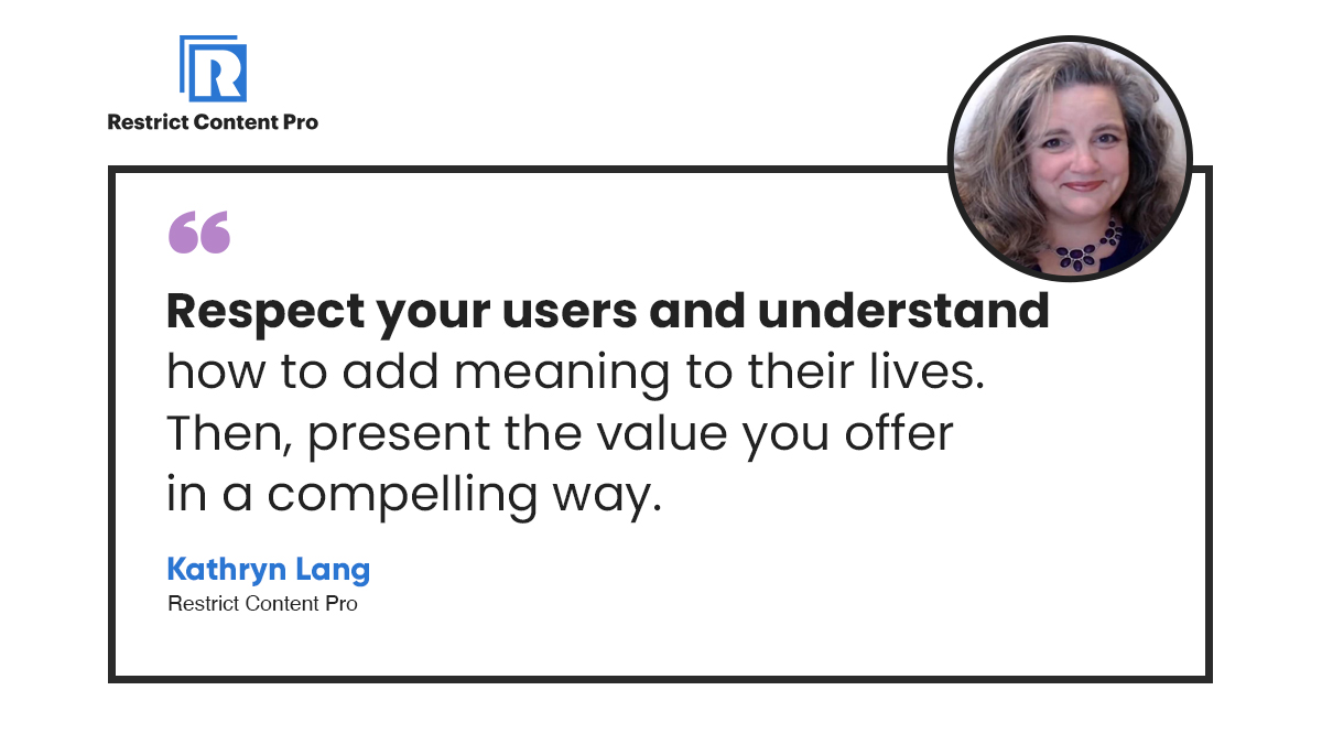 rcpwp's tweet photo. You don’t want to be pushy when you promote your membership site's benefits.
Always respect your users and work to understand how you can bring value to their lives.
To learn more, visit https://t.co/fYoMdwbFMt
#restrictcontent #wordpress https://t.co/TLuT4tR0V0