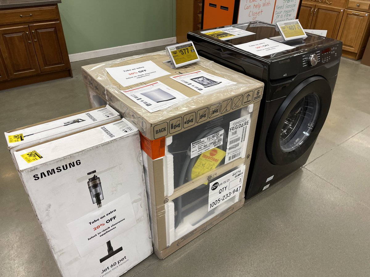 We’re taking an additional 20% off in stock clearance appliances while they last. Offer ends 1/26 and while supplies last.