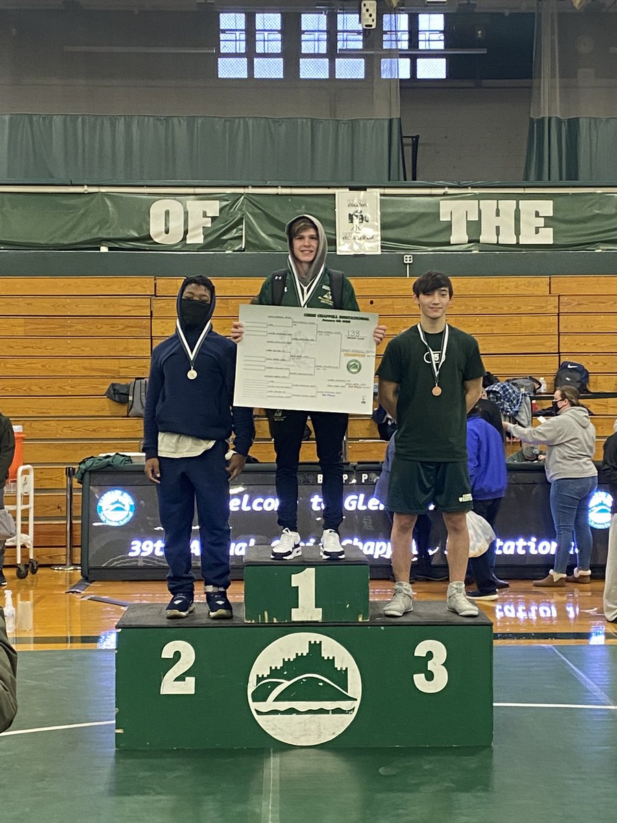 GrenWrestling's tweet photo. Varsity finishes 4th at the Chris Chappell Hilltopper Invite. Gaskill 1st at 138 and Outstanding Wrestler of the tournament! Guziec 1st at 220, Tosterud 2nd at 195, Valdivia 2nd at 285, Elsner 3rd at 160, Janczak 3rd at 3rd, A. Macina 4th at 132, T. Macina 5th at 182. https://t.co/vEUzhgMjx3