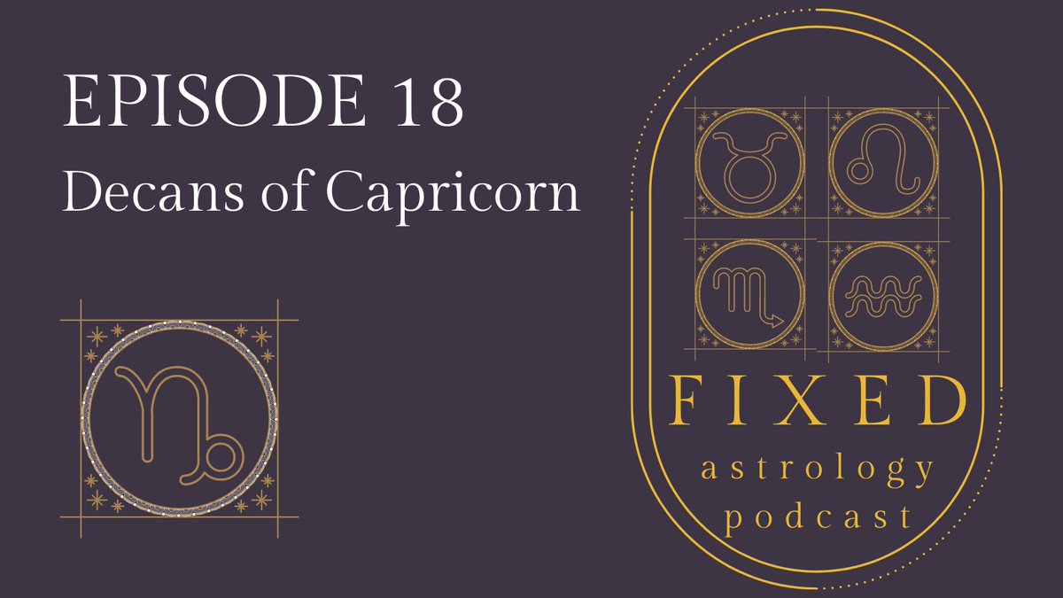 Fixed Astrology Podcast (@fixedastropod) on Twitter photo We wrapped up our Decans series with our Capricorn decans episode, but stay tuned for a future episode that will summarize what we learned about the decans & how we apply them. If you have questions about the decans, let us know & we can discuss on air! 
anchor.fm/fixedastropod/β¦ We wrapped up our Decans series with our Capricorn decans episode, but stay tuned for a future episode that will summarize what we learned about the decans & how we apply them. If you have questions about the decans, let us know & we can discuss on air! 
anchor.fm/fixedastropod/β¦
