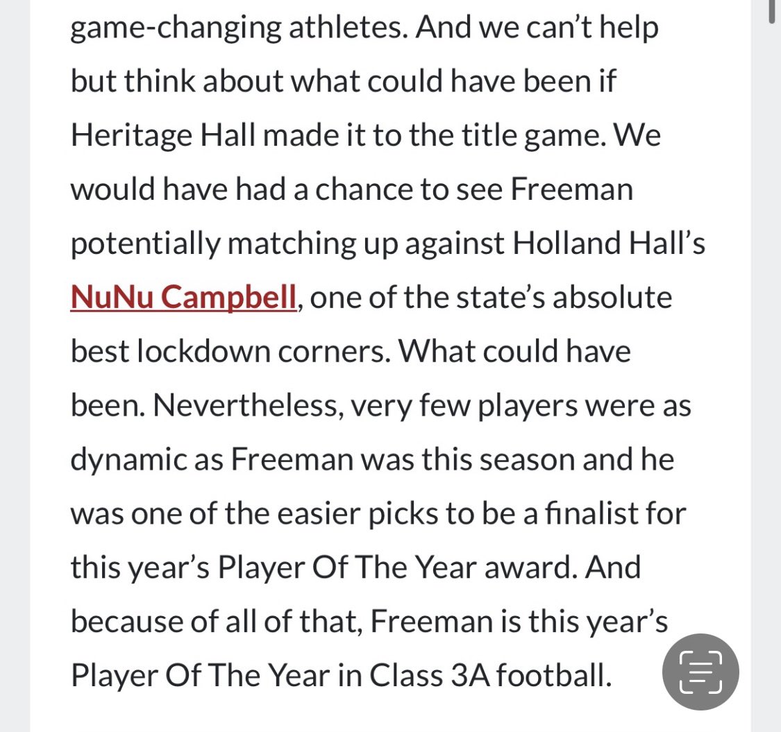 TheGavinFreeman's tweet photo. oklahoma prep red zone 3a player of the year! https://t.co/M1U4IK1RJa